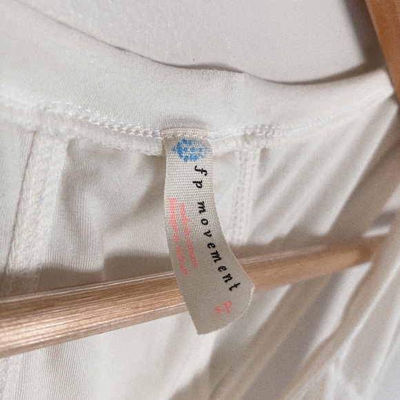 Free People movement white smocked deep racer back tank - Picture 4 of 5